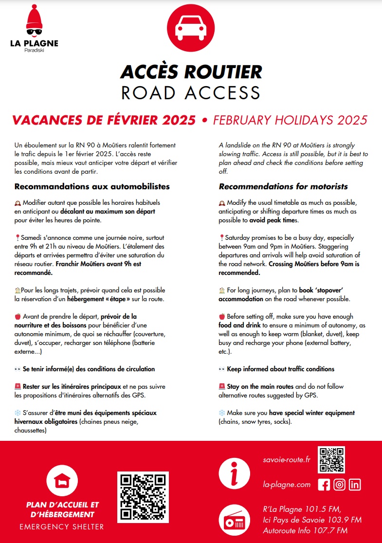 Eboulement Savoie : les conseils pour rejoindre les stations ce week-end Eboulement Savoie : les conseils pour rejoindre les stations ce week-end