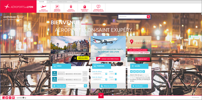 Le nouveau site Internet d'Aéroports de Lyon se veut "plus intuitif, moderne et accessible" - Capture d'écran