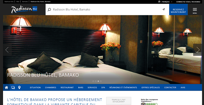 L'hôtel Radisson Blu de Bamako enregistre déjà des réservations pour sa ré-ouverture - Capture d'écran