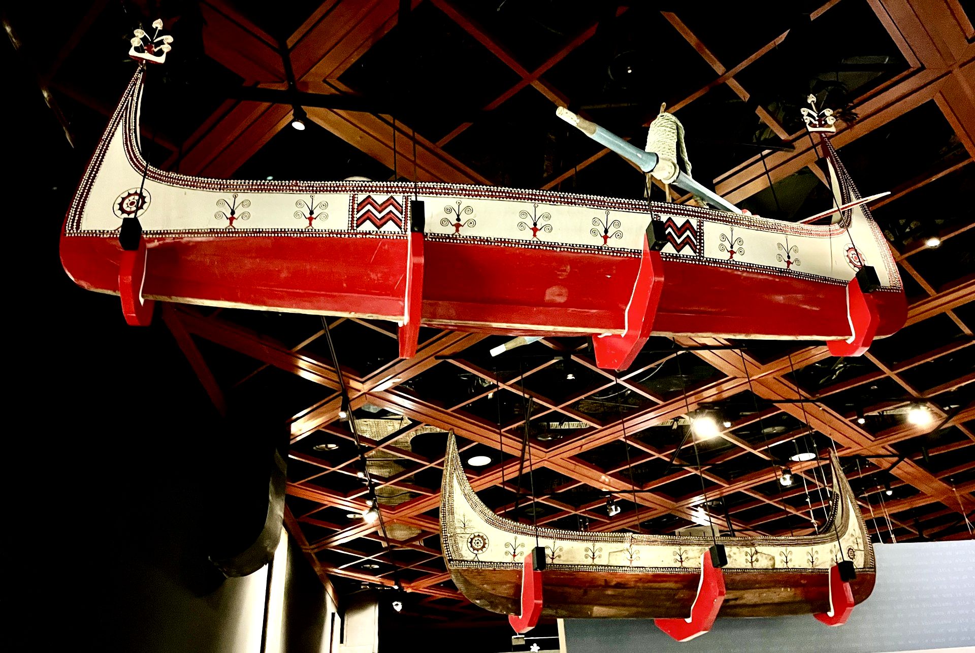Bateaux traditionnels exposés au Musée de l'Histoire de Taïwan, à Tainan(© PB)