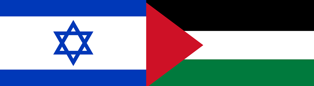 Drapeaux d'Israël et de la Palestine - DR : Wikipedia