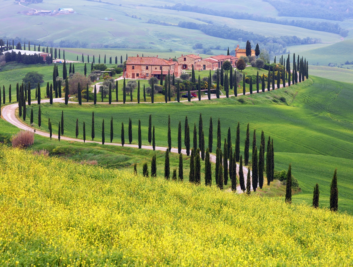 Les paysages de Toscane, si harmonieux, ont été complètement redessinés et aménagés par l'homme aux XIVe et XVe siècles - DepositPhotos.com, rechitansorin