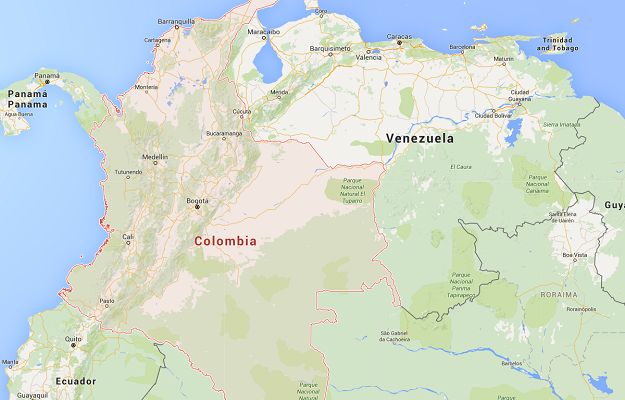 Le Venezuela a décidé de fermer ses frontières terrestres avec la Colombie en août 2015 - DR : Google Maps