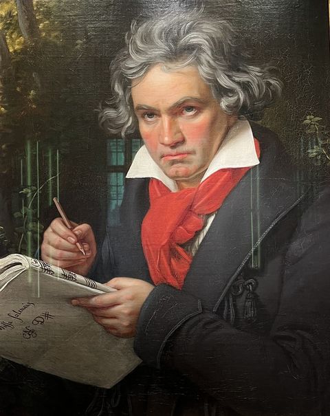 Portrait de Ludwig van Beethoven par Joseph Stieler exposé dans la maison natale du Maestro(©PB)