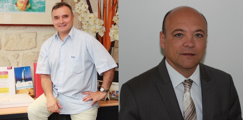 Jean-Marc Gameiro, directeur général de TourExcel et Jean-Marcel Michonet, directeur du voyage d’affaires chez Selectour Vairon Voyages