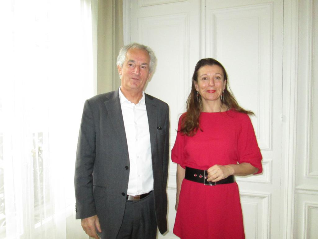 Yannick Fassaert président de la Fédération Nationale des Gîtes de France et Anne-Catherine Péchinot directeur général lors de leur conférence de presse du 13 janvier 2016. Photo MS.
