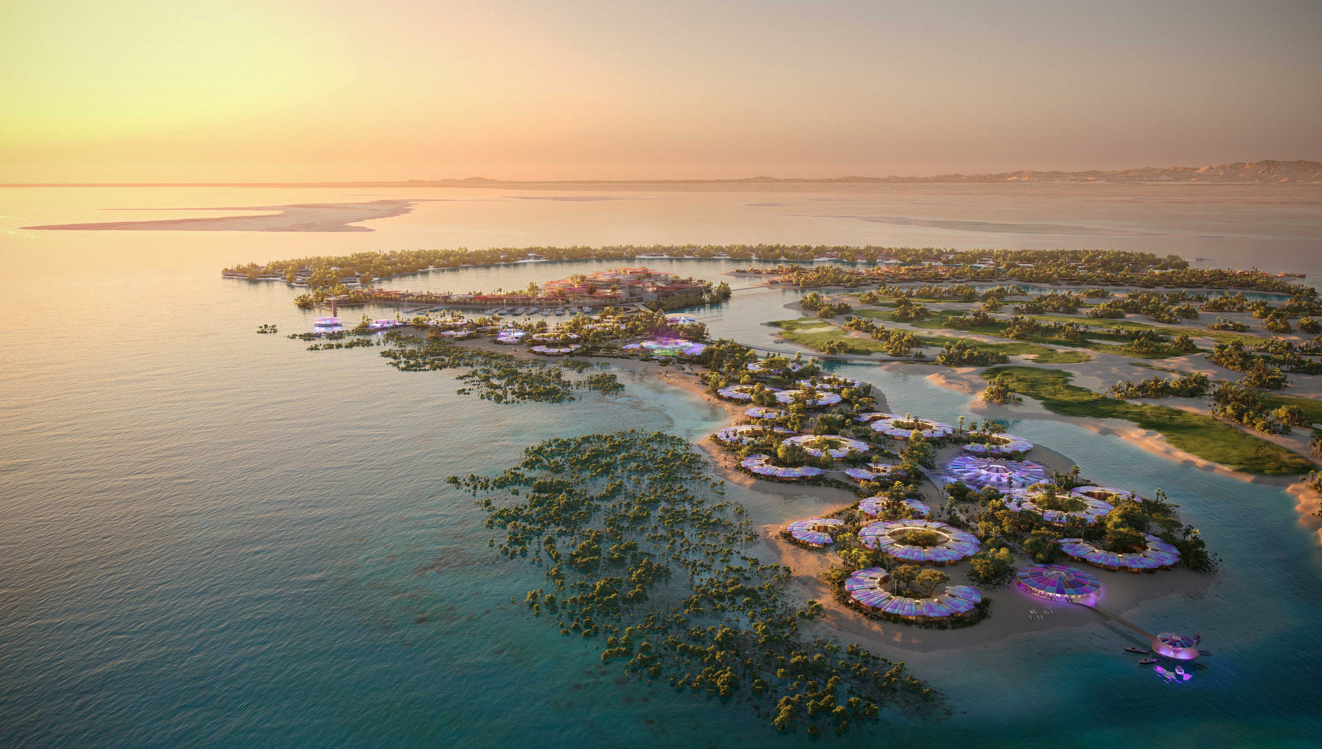 Des complexes luxueux construits en prenant soin de préserver la nature et de renforcer la mangrove(© Red Sea Global)