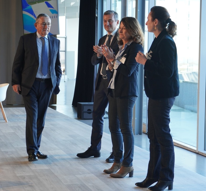 Une partie de la famille Dubreuil. De gauche à droite : Jean Paul, Paul-Henri et ses deux sœurs,Valérie Dubreuil et Sophie Jean-Victor Directrices générales déléguées.Photo : C.Hardin