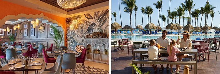 Las Olas Beach House, avec « Thali » son restaurant à la carte indien, et le snack-bar de La Isla offrent un véritable festival d’émotions et de saveurs pour toute la famille © Bahia Principe Hotels & Resorts