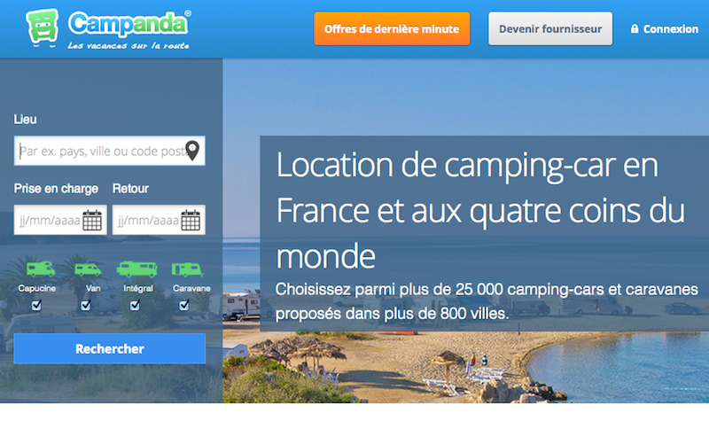 Un site de location de camping-cars aux quatre coins du monde - (c) Capture Campanda Un site de location de camping-cars aux quatre coins du monde - (c) Capture Campanda