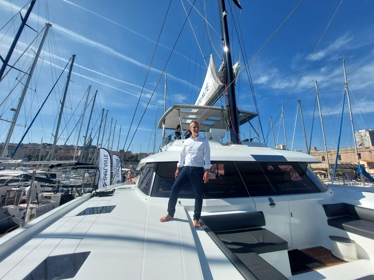 Hervé Bellaïche à bord du Catlante NEO - Photo : @Manon Morelli