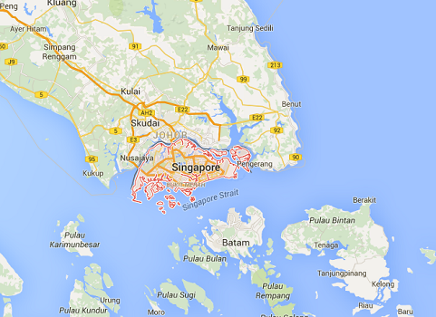 Singapour équipe actuellement ses postes frontières pour prendre les empreintes digitales des voyageurs - DR : Google Maps