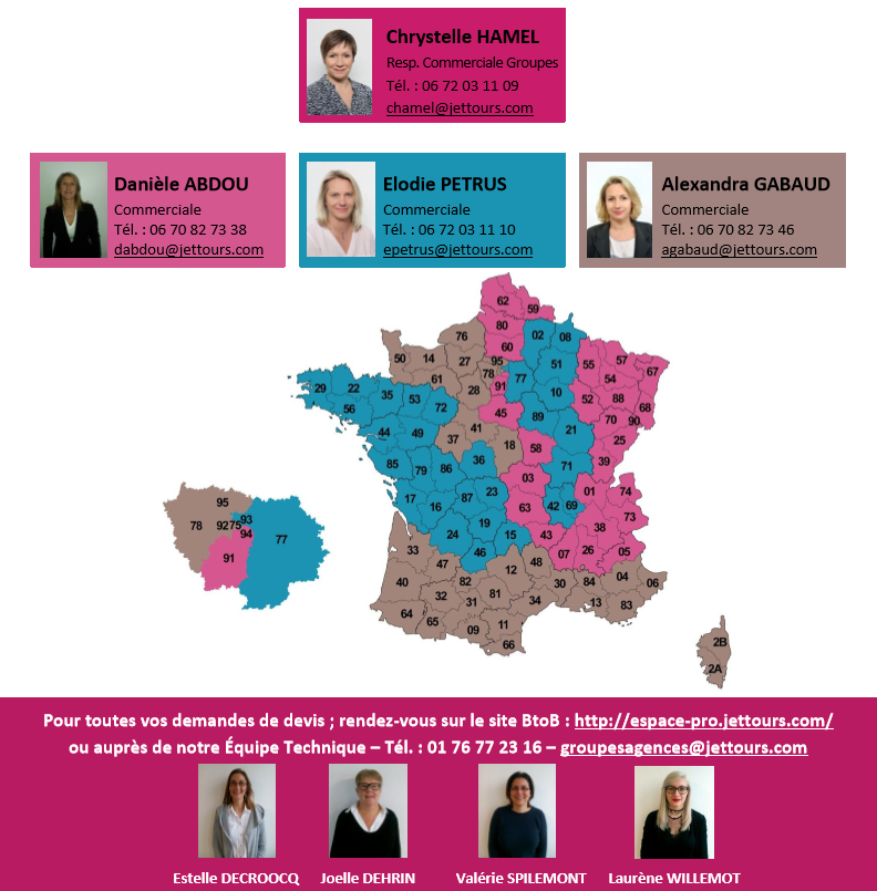Jet tours : Chrystelle Hamel nommée à la tête du service Groupes Jet tours : Chrystelle Hamel nommée à la tête du service Groupes
