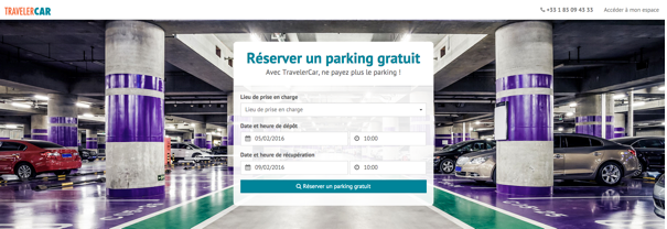 TravelerCar propose un service d'autopartage entre particuliers - Capture d'écran