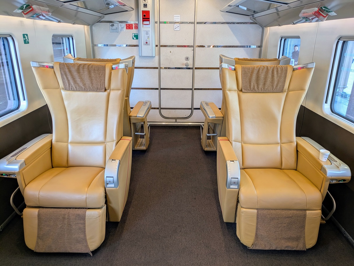 Les sièges de la classe Executive de Trenitalia - RP Les sièges de la classe Executive de Trenitalia - RP