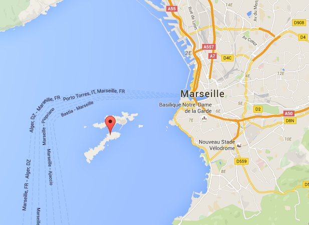 Les îles du Frioul sont situées à quelques centaines de mètres du Vieux-Port de Marseille - DR : Google Maps