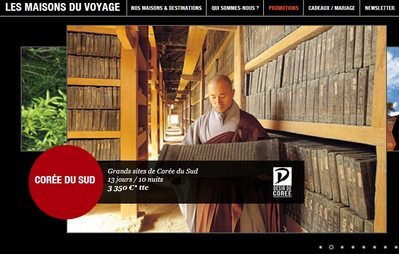 DR : Capture d'écran Les Maisons du Voyage