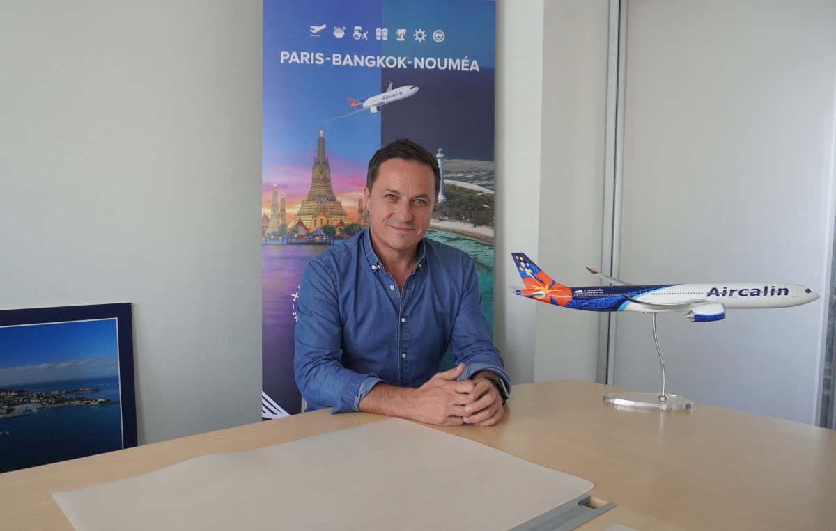Arnaud Gervais, le directeur marketing et commercial d'Aircalin, à Paris le 12 juin dernier - Photo : C.Hardin