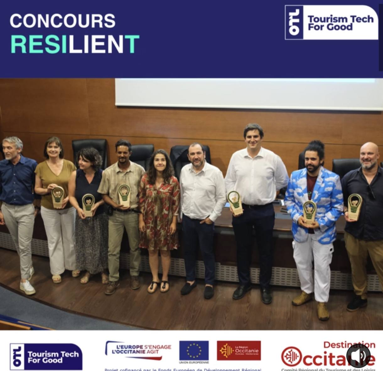 Les six lauréats du concours RÉSILIENT - Photo : Open Tourism Lab