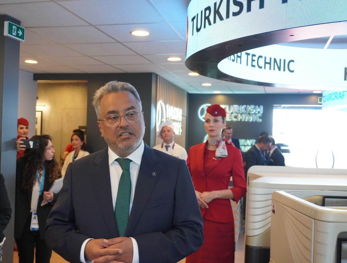 Ahmet Bolat président de Turkish Airlines au Bourget le 17 juin dernier : « nous créons une activité économique qui est bénéfique à la France. »  Photo : C.Hardin