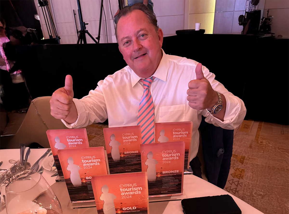 Christophe Chaillou at the Cyprus Tourism Awards © Creative Tours
