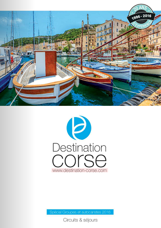 Couverture de la brochure de Destination Corse - Capture d'écran Brochuresenligne.com