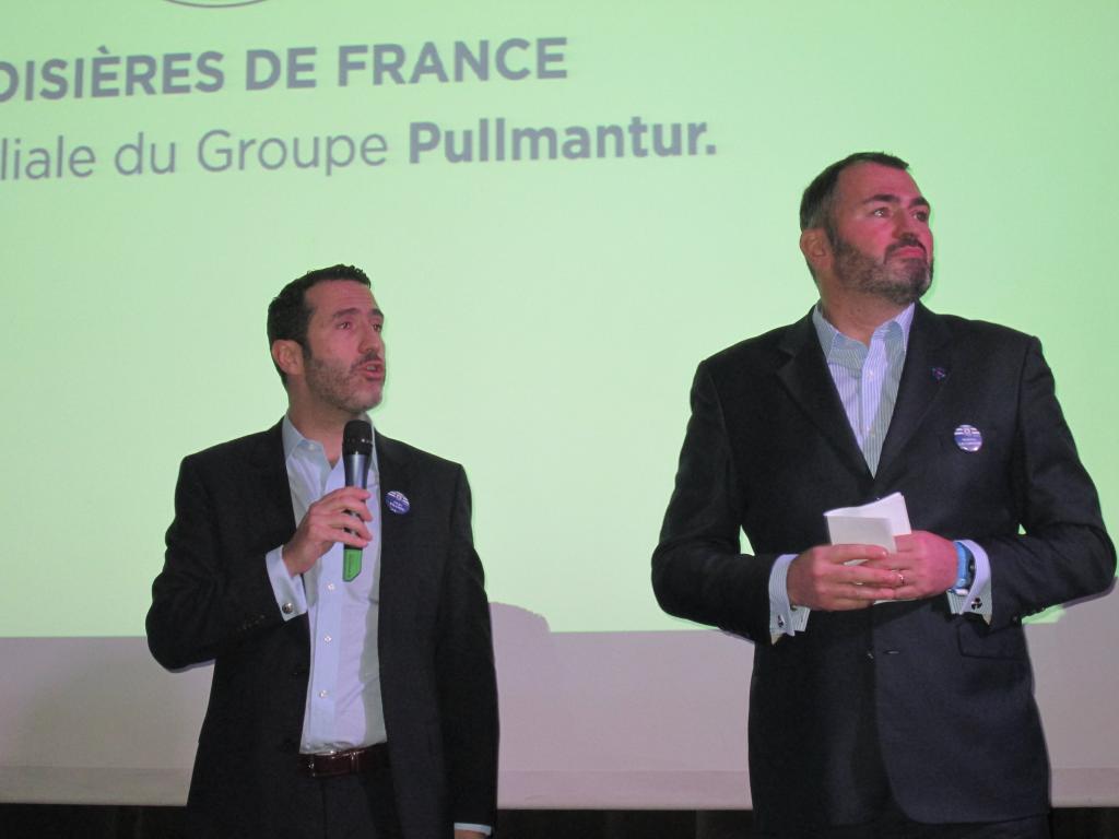 Antoine Lacarrière directeur général de Croisières de France (à droite) et ... venu d'Espagne le président de Pullmantur.