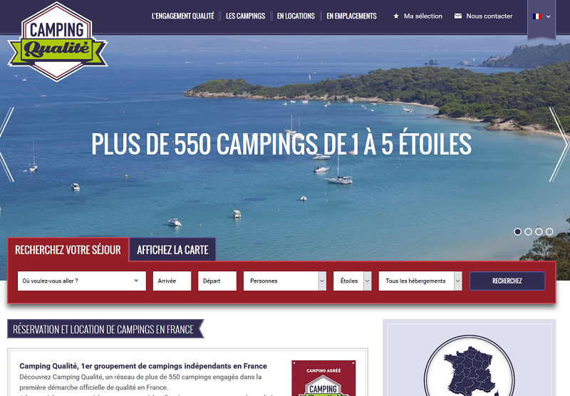 Camping Qualité lance sa plateforme de réservations en ligne