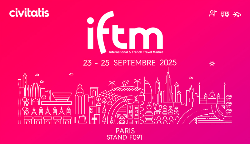 RDV du 23 au 25 septembre à l’IFTM à Paris au stand F091 © Civitatis RDV du 23 au 25 septembre à l’IFTM à Paris au stand F091 © Civitatis