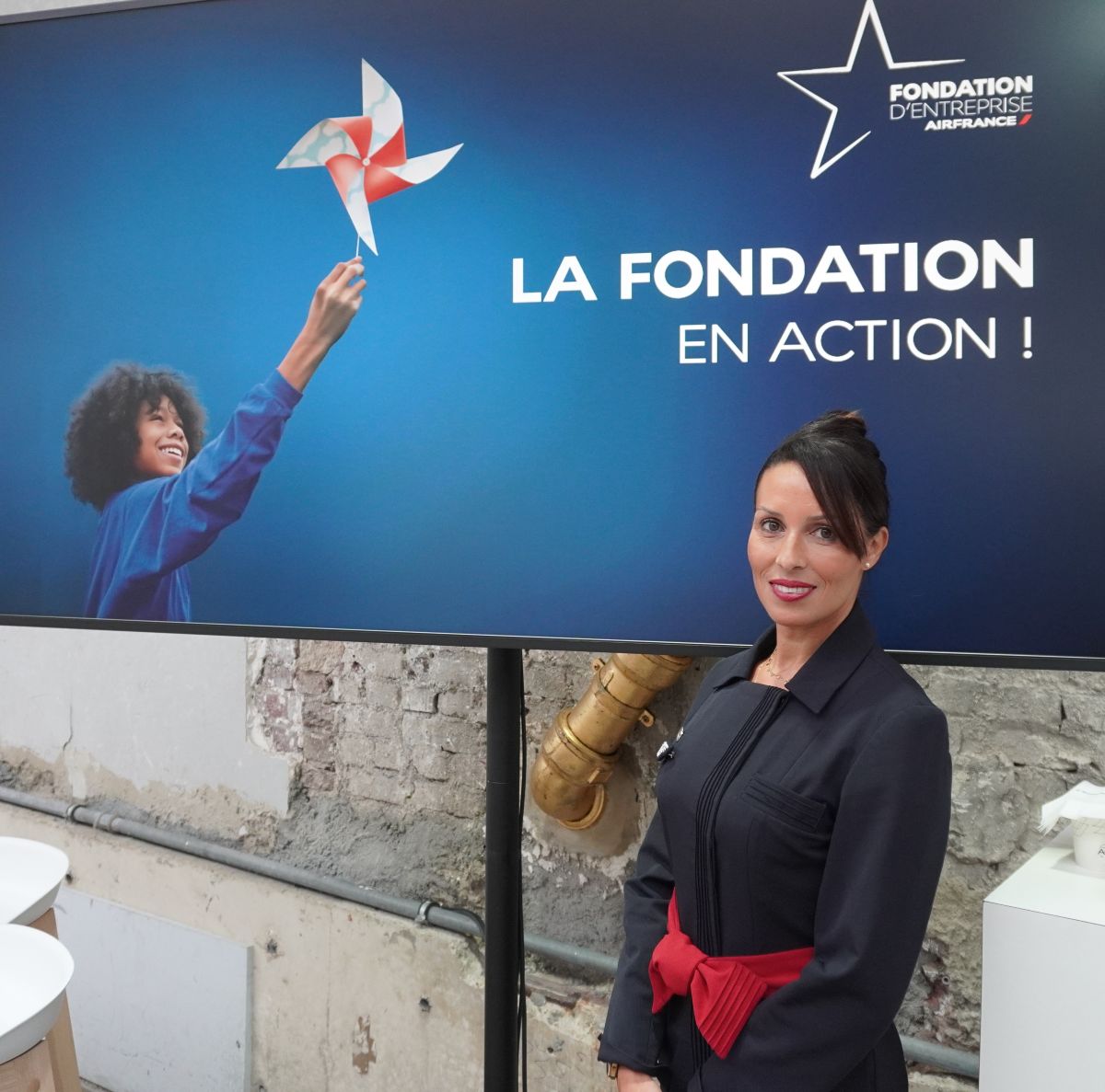 Céline, une des salariés d’Air France bénévole - Photo : C. Hardin