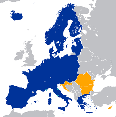 Le visa permet aux voyageurs de se déplacer librement au sein de l'Espace Schengen - DR : Wikipedia