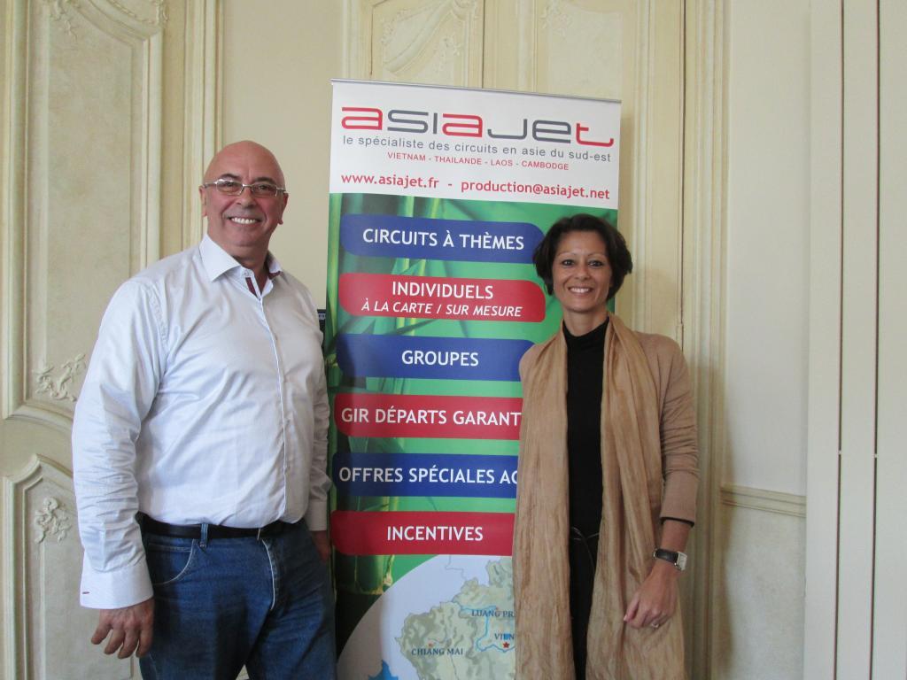 Michel Calvet directeur général du réceptif Asiajet et Nathalie Delevaux directrice des opérations. Photo MS.