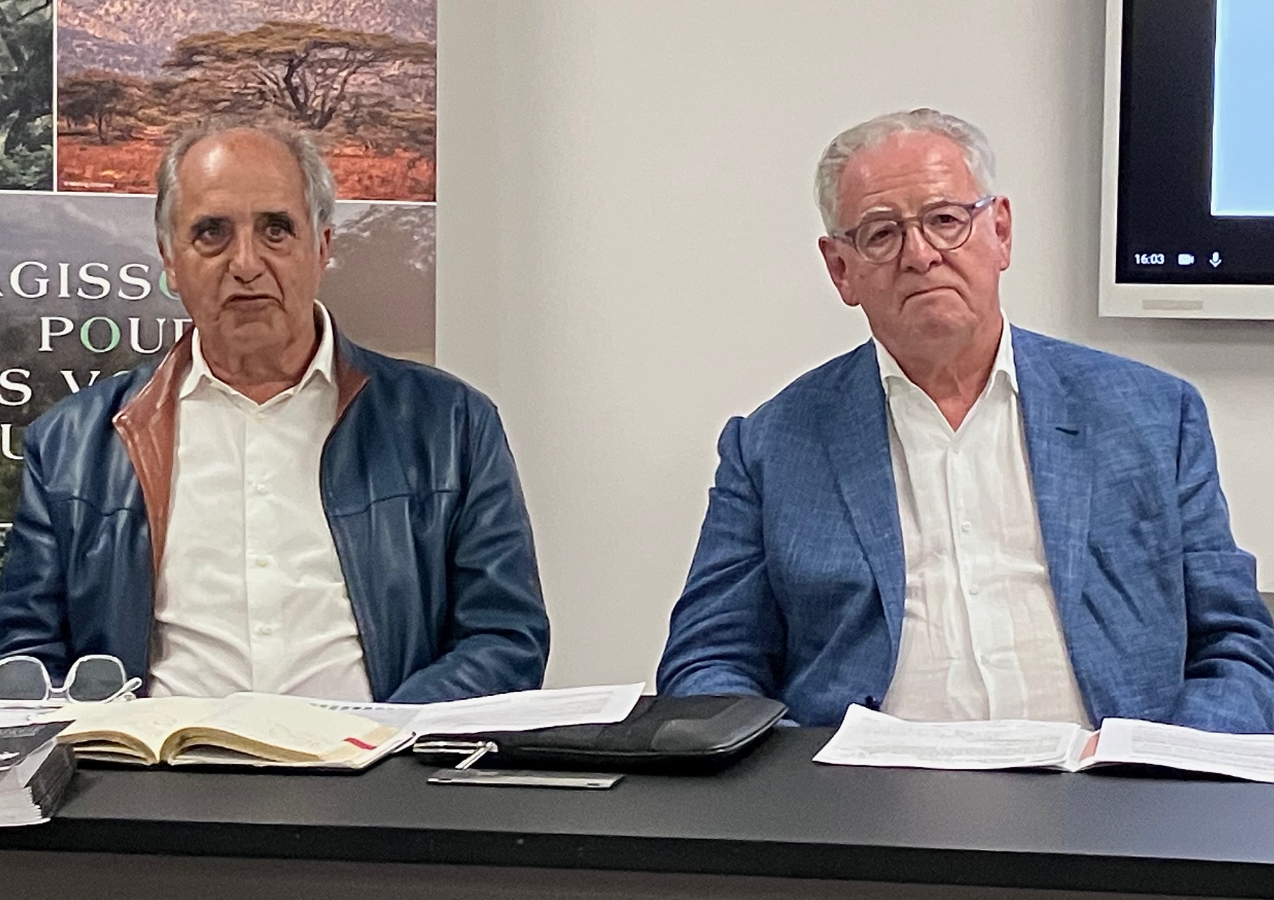 Jean-Pierre Mas, médiateur, et René-Marc Chikli, président. (c)T.Beaurepère