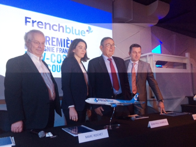Le groupe Dubreuil lors de la présentation de French Blue. DR-DG