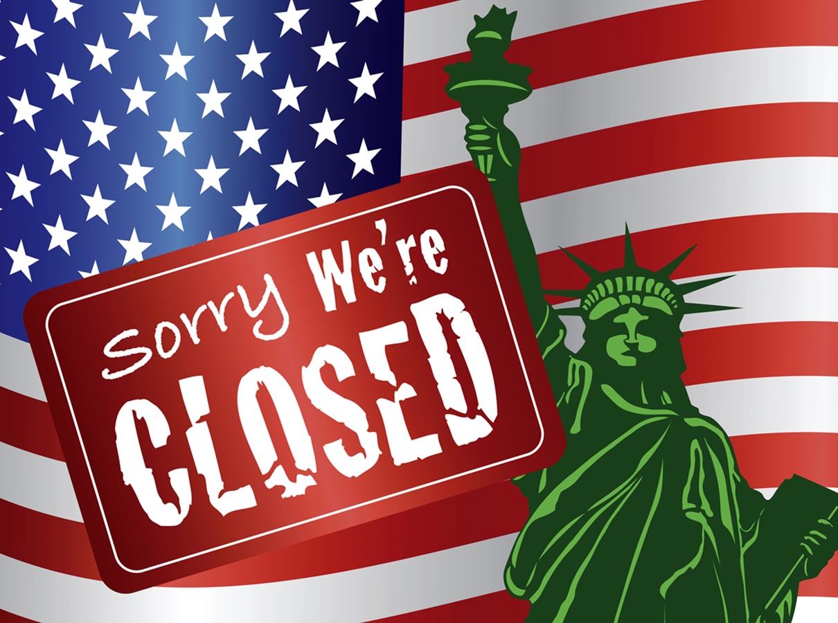 Le shutdown aux USA va provoquer l'arrêt de centaines de milliers de fonctionnaires et provoquer des impacts dans le secteur du voyage - Depositphotos @jpldesigns