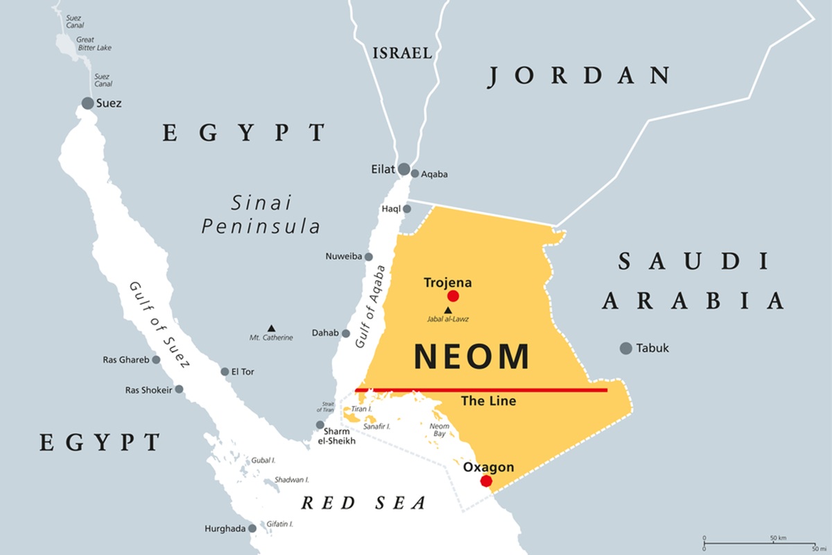 Le gigantesque projet futuriste Neom, en Arabie Saoudite, sérieusement raboté. @depositphotos/furian