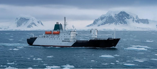 Le Terra Nova, navire de 105 mètres, entièrement rénové en 2022,  allie désormais robustesse et confort premium - Photo : Grands Espaces