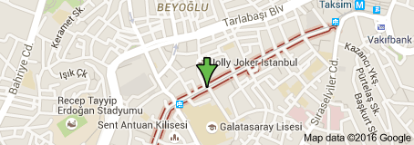 L'attentat-suicide a fait 4 morts dans la rue piétonne Istiklal, à Istanbul - DR : Google Maps