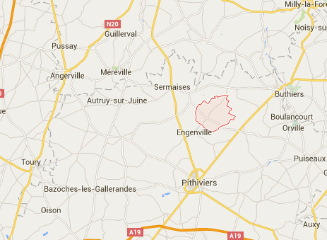 Le 3e aéroport d'Aéroports de Paris pourrait voir le jour dans la région de la Beauce - DR : Google Maps