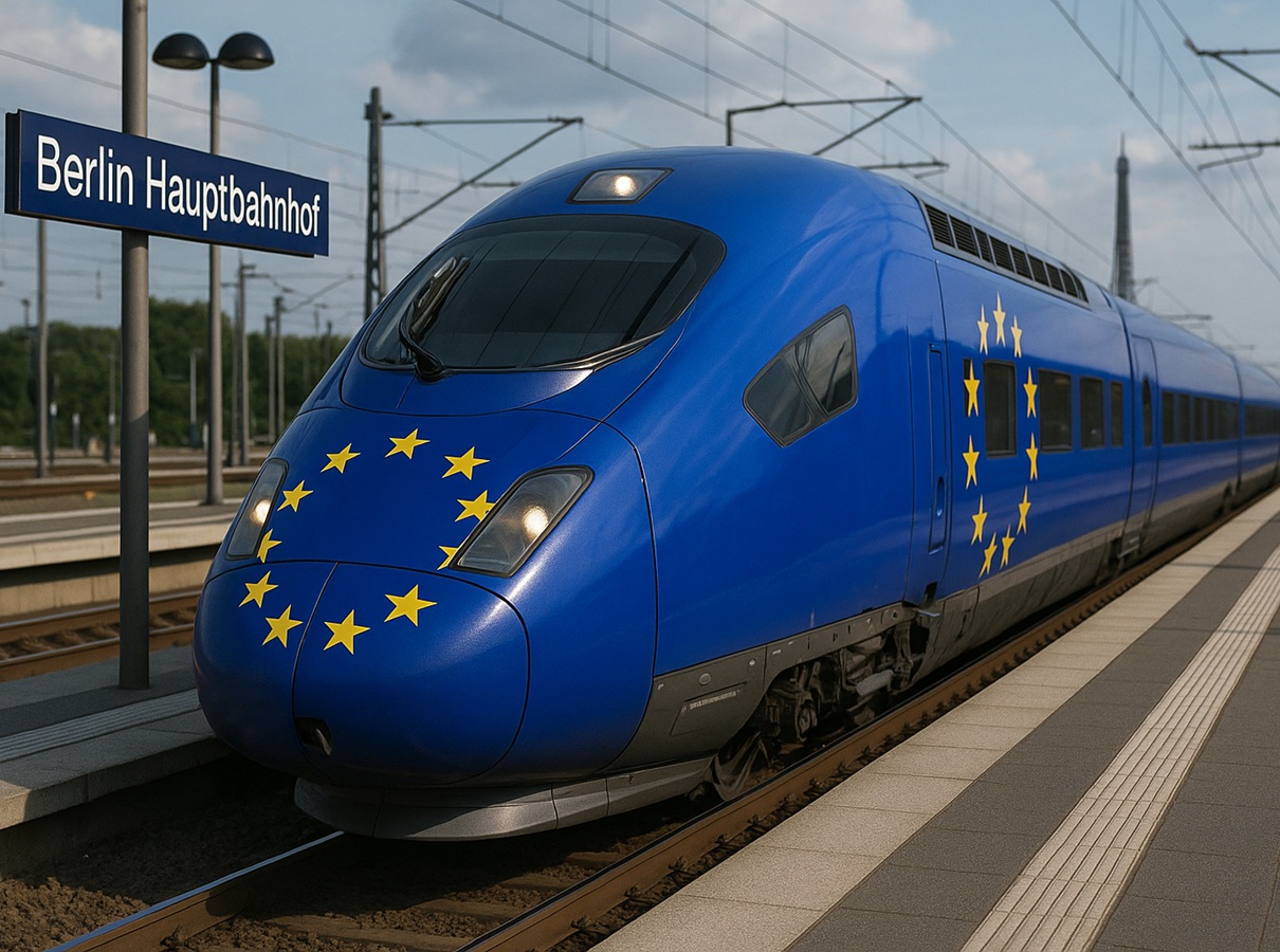 TGV Européen : relier toutes les villes de plus de 250 000 habitants  - Crédit photo : visuel généra par l'IA