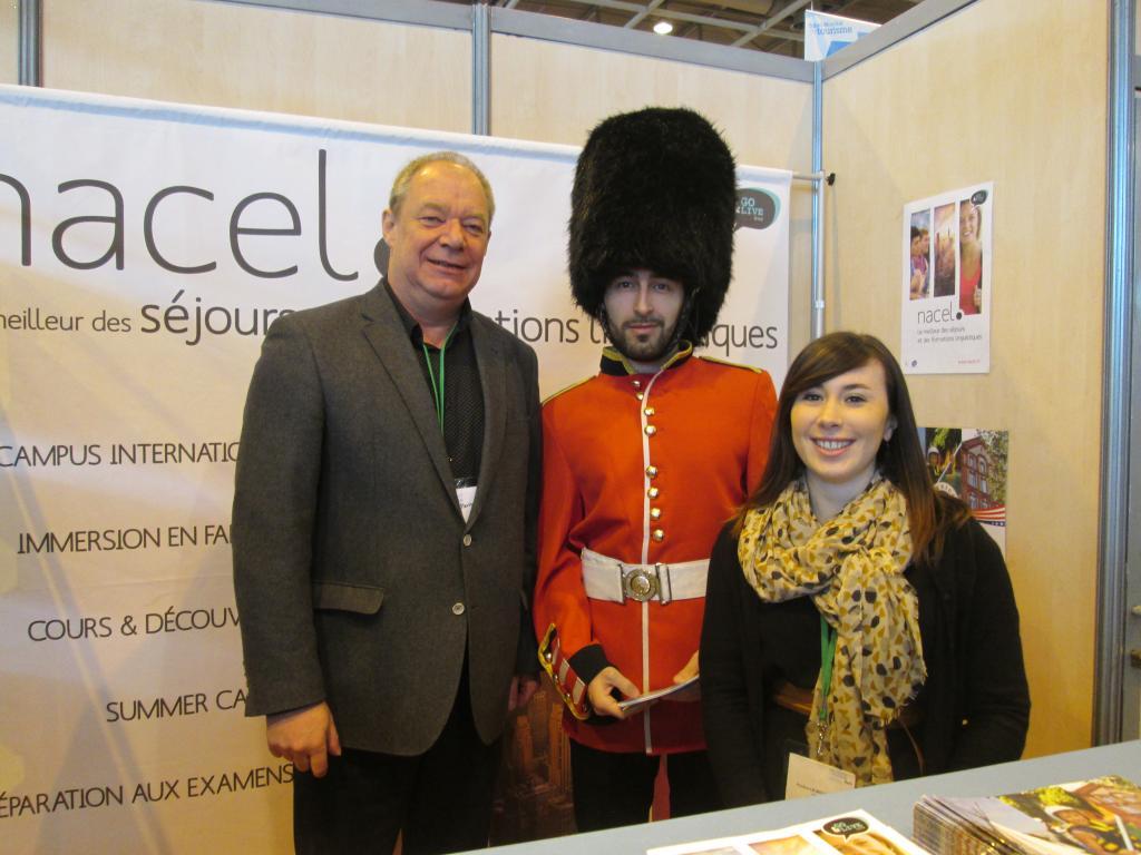 Jean Burdin président du groupe GO & Live et Pauline Le Bougeant de Nacel bien gardés au SMT. MS.