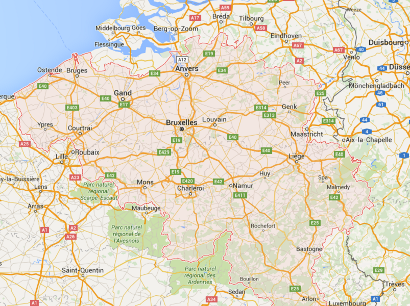 Jetairfly base provisoirement ses opérations à Ostende au Nord-Ouest de Bruxelles, tandis que Thomas Cook Airlines Belgium a opté pour Liège, au Sud-Est de la capitale belge - DR : Google Maps