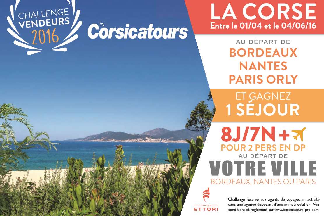 Corsicatours fait gagner un séjour 8 jours et 7 nuits Corsicatours fait gagner un séjour 8 jours et 7 nuits