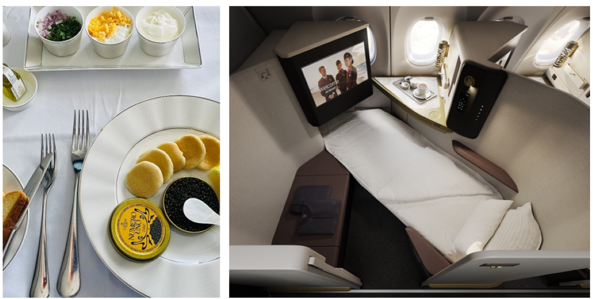 En first, menus raffinés avec caviar - Photo : C.Hardin