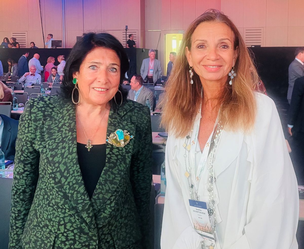 De gauche à droite : Salomé Zourabichvili et Sandrine de Saint Sauveur. Photo : C.Hardin De gauche à droite : Salomé Zourabichvili et Sandrine de Saint Sauveur. Photo : C.Hardin