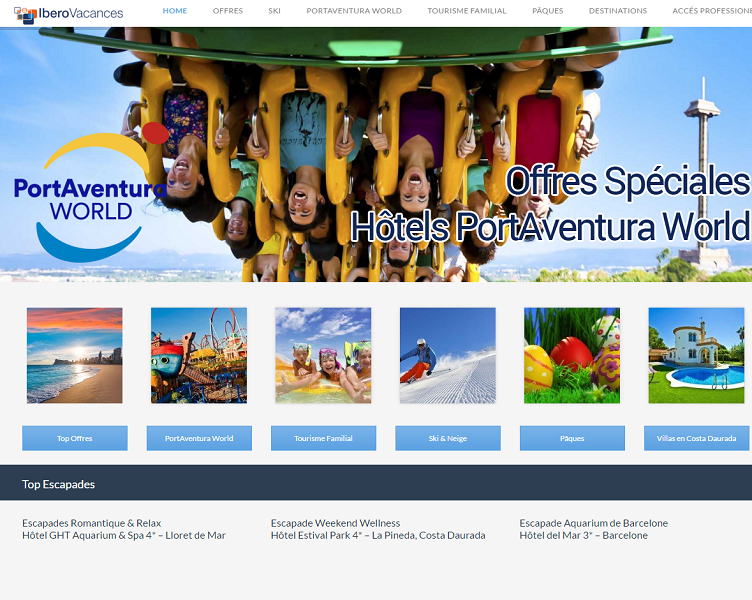 Pour IberoVacances, PortAventura fait figure de navire amiral - Capture d'écran