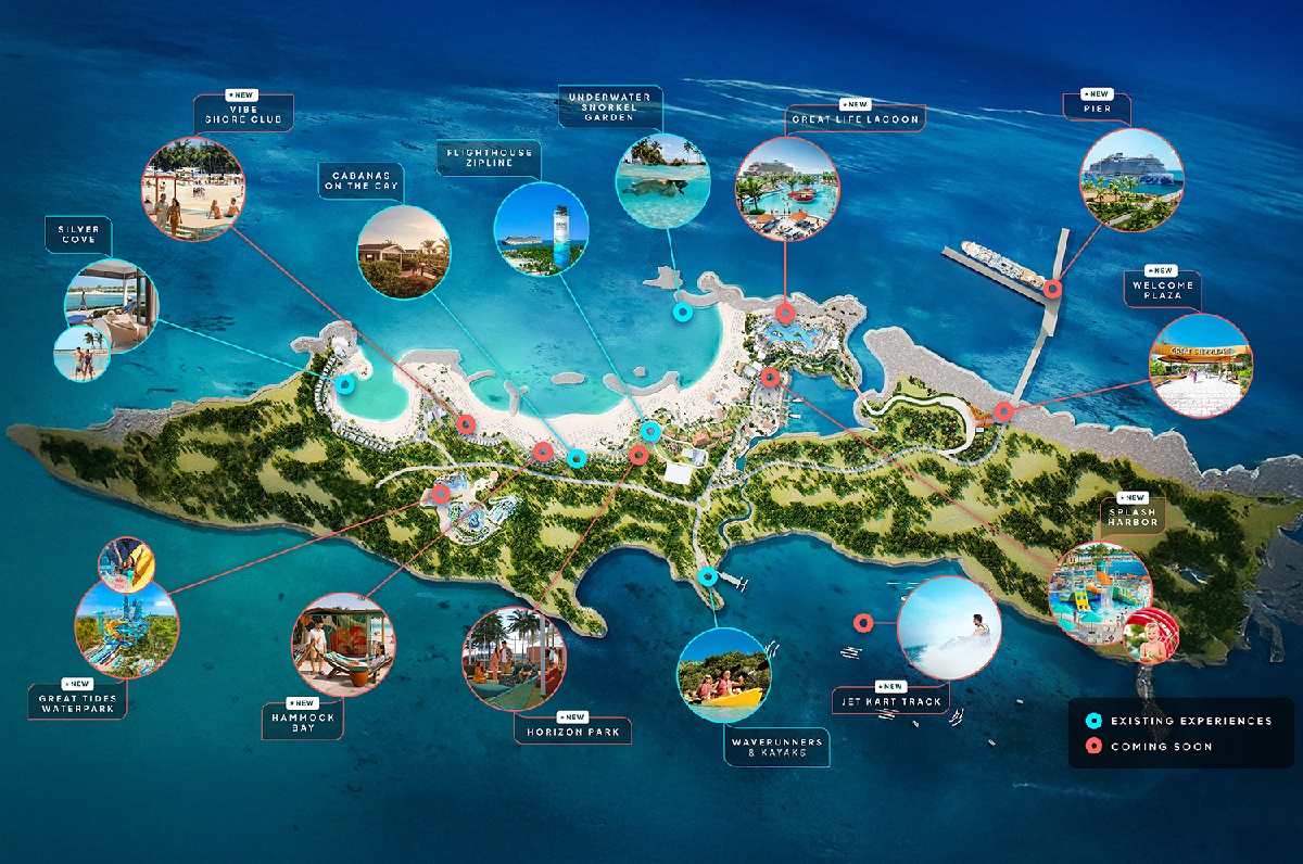 Carte de Great Stirrup Cay de Norwegian Cruise Line - Photo NCL