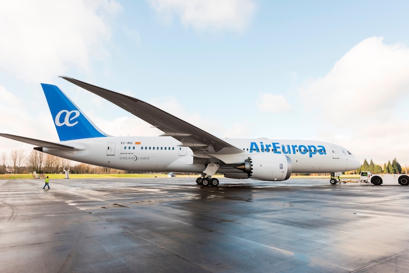 Air Europa a célébré, mercredi 6 avril 2016, l'arrivée à Madrid de son nouveau Boeing Dreamliner 787 - DR