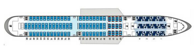 PLan de la cabine du futur B767 d'OpenSkies - DR : OpenSkies