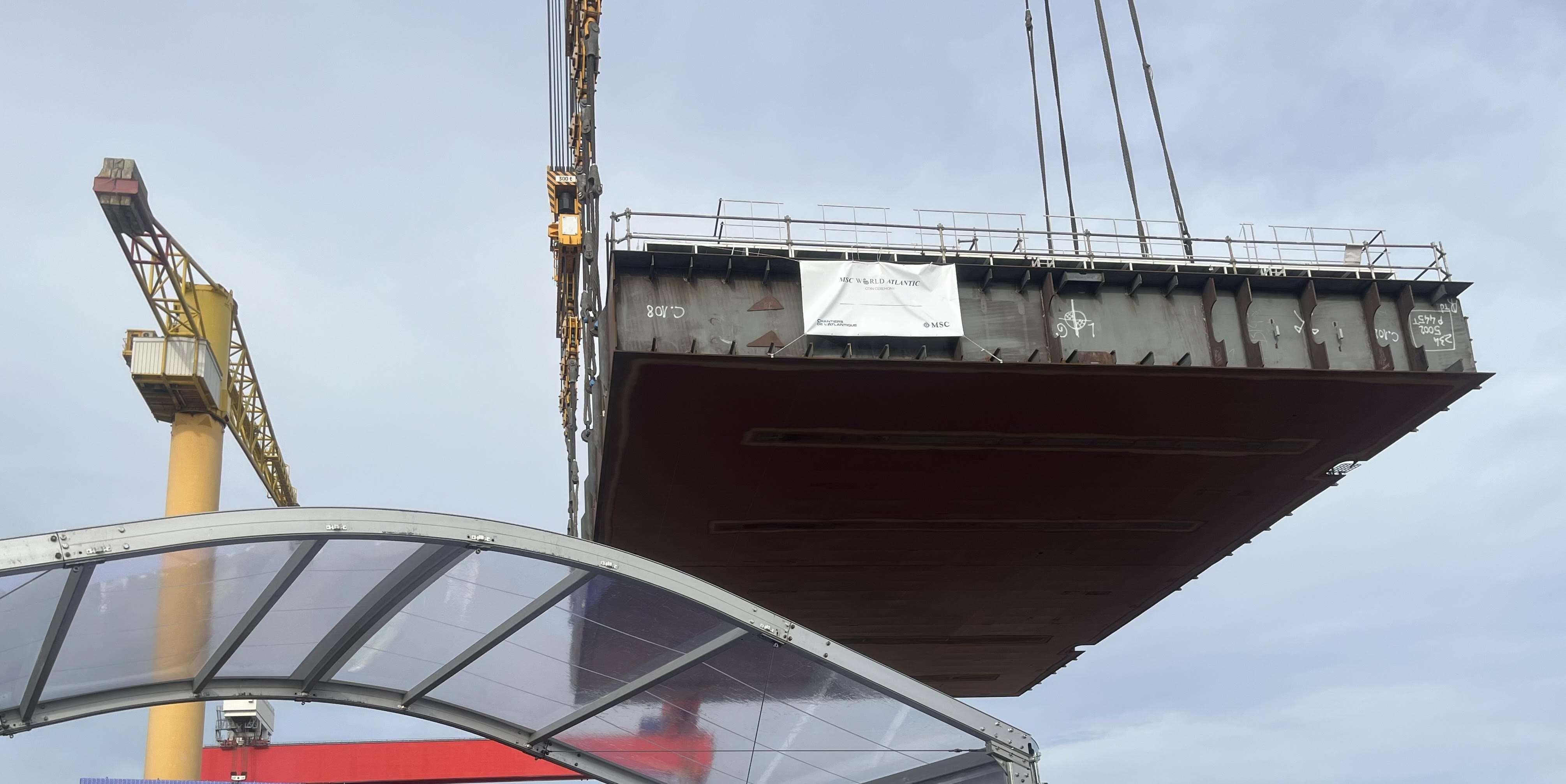 A Saint-Nazaire, le 12 novembre dernier, le World Atlantica a été célébré à l'occasion de la cérémonie de la pièce, avant que MSC annonce la commande de deux nouveaux paquebots - Photo : LG